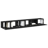 TV Cabinet Set 3 pcs Black Oak 80 x 30 x 30 cm Engineered Wood 3333056