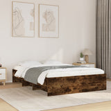 Bed Frame without Mattress Smoked Oak 120x200 cm Engineered Wood 3295664