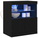 LED Sideboard Black 60.5 x 37 x 67 cm Engineered Wood 863029