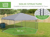 Chicken Coop for 10-15 Chickens, Hens, Rabbits, Ducks, Outdoor Garden Chicken Run, 4 x 3.5 x 2.6m T3398P552660