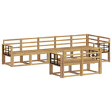 Outdoor Sofa Set 8 pcs White Solid Acacia Wood 3387813