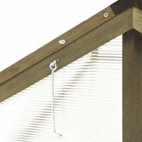 Greenhouse Grey Solid fir wood and transparent panels Medium 316416