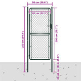 144407 Garden Gate Steel 100x200 cm Green
