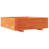 Garden Planter Wax Brown 80x80x26.5 cm Solid Wood Pine 847310