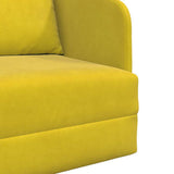 Sofa Bed Yellow 65 x 80 x 83 cm Velvet 4106653