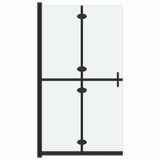 Foldable Walk-in Shower Wall Frosted ESG Glass 70x190 cm 151192