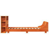 Bed Frame without Mattress Wax Brown 100x200 cm Solid Wood Pine 3323667