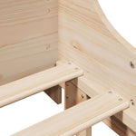 ZNTS Bed Frame without Mattress 100x200 cm Solid Wood Pine 3323782