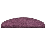 Stair Mats 15 pcs 65x21x4 cm Dark Purple Half Round Large 322385