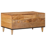 Coffee Table Natural 80 x 50 x 40 cm Solid Mango Wood 4018264