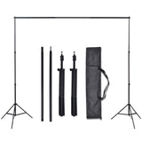 Photo Studio Kit with 3 Cotton Backdrops Adjustable Frame 3x3m 275418