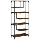 Bookcase Smoked Oak 81x36x176 cm Engineered Wood 836225