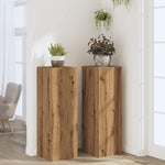 Plant Stands 2 pcs Artisian Oak 33x33x100 cm Engineered Wood 3307890