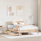 Bed Frame without Mattress 120x200 cm Solid Wood Pine 3301869