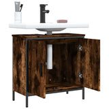 Bathroom Sink Cabinet Smoked Oak 60x30x60 cm Engineered Wood 842448