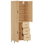 Highboard Sonoma Oak 69.5x34x180 cm Engineered Wood 3195918