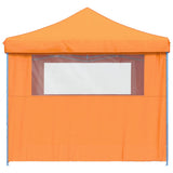 Foldable Party Tent Pop-Up with 4 Sidewalls Orange 4004929