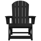 Adirondack Rocking Chairs 2 pcs Black HDPE 3335836