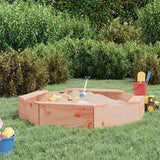 Sandbox with Seats Octagon Solid Wood Douglas 825014