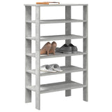 Shoe Rack Concrete Oak 61x32x105 cm Engineered Wood 859863