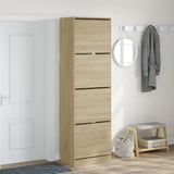 Shoe Cabinet with 4 Flip-Drawers Sonoma Oak 60x42x204 cm 3214394