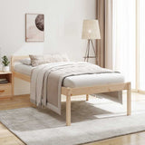 Bed Frame Natural Pine Solid Pine Wood Single Bed Frame 810579