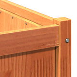 Garden Planters 2 pcs Wax Brown Solid Wood Pine 837464