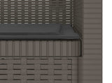 1-Seater Armchair with Cushion Rattan Look PP Light Grey 8011865