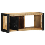 ZNTS TV Cabinet 80x30x35 cm Solid Rough Wood Mango 4013595