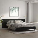 Wall Headboard Black Engineered Wood 240 cm x 1.5 cm x 80 cm 811053