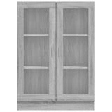 Vitrine Cabinet Grey Sonoma 82,5x30,5x115 cm Engineered Wood 815619