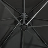 Cantilever Garden Parasol with Pole and LED Lights Anthracite 300 cm 312330