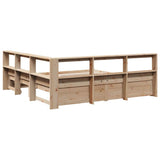 Bookcase Bed without Mattress 200x200 cm Solid Wood Pine 3324344