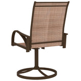 Garden Chair Set of 2 Brown Textilene, Powder-Coated Steel 312278