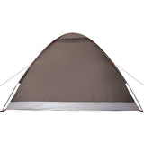 ZNTS Camping Tent Dome 4-Person Brown Waterproof 4009637