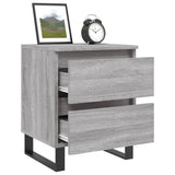 Bedside Cabinets 2 pcs Grey Sonoma 40x35x50 cm Engineered Wood 826905