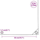 Tarpaulin 650 g/m 3.5x2.5 m Black 151362