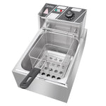 ZNTS EH81 2500W 220-240V 6.3QT/6L Stainless Steel Single Cylinder Electric Fryer UK Plug 56252372