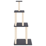 Cat Tree with Sisal Scratching Posts Dark Grey 149 cm 171743