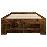 Bed Frame without Mattress Smoked Oak 90x190 cm Single Engineered Wood 3295524