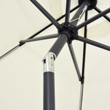 Garden Parasol Sand white 100% polyester, aluminium 300 cm diameter 47361