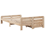 Bed Frame Natural Solid pinewood Small Double Bed Frame 3309056