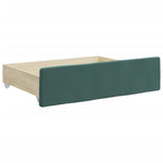 ZNTS Bed Drawers 2 pcs Dark Green Engineered Wood and Velvet 833918