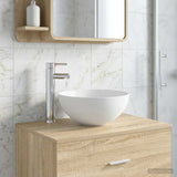Bathroom Wash Basin Chrome 35.5 x 35.5 x 14.5 cm Metal 890244