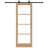 Sliding Door ORKDAL Natural and Black 78 x 211 cm 3331993