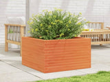 Garden Planter Wax Brown 60x60x46 cm Solid Wood Pine 3282411