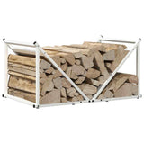 Firewood Rack White 70x43x34.5 cm Cold-rolled steel 864174