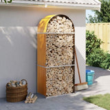 Log Holder Wood Look 80x45x190 cm Galvanised Steel 364580