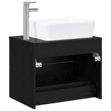Bathroom Furniture Set Black Oak Engineered Wood 3404391