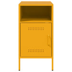 ZNTS Bedside Cabinets 2 pcs Mustard Yellow 36x39x68 cm Steel 843073